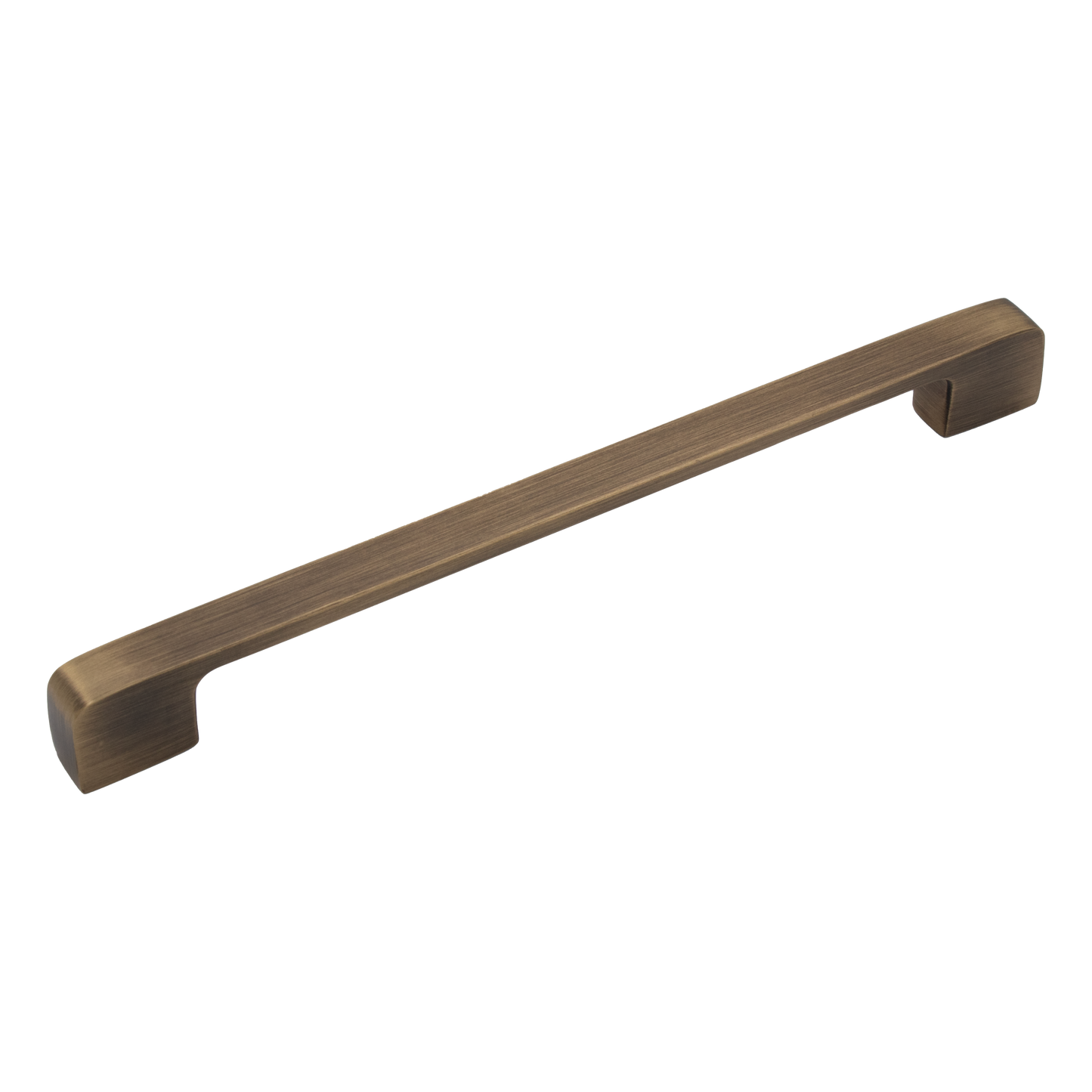 Eaton 192mm Solid Brass Rectangular Handle - Aged Brushed Brass Finish