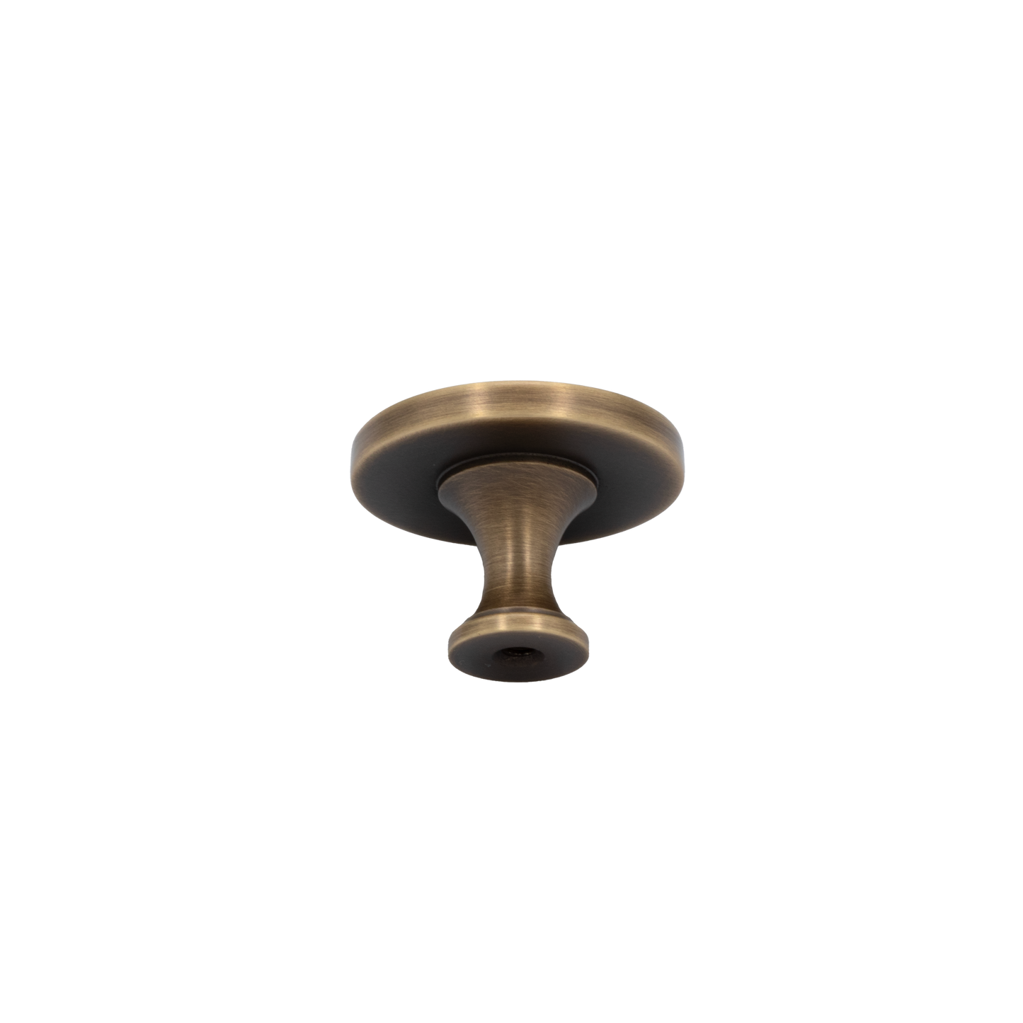 Langford 38mm Solid Brass Knob with Decorative Inlay - Antique Brass Finish