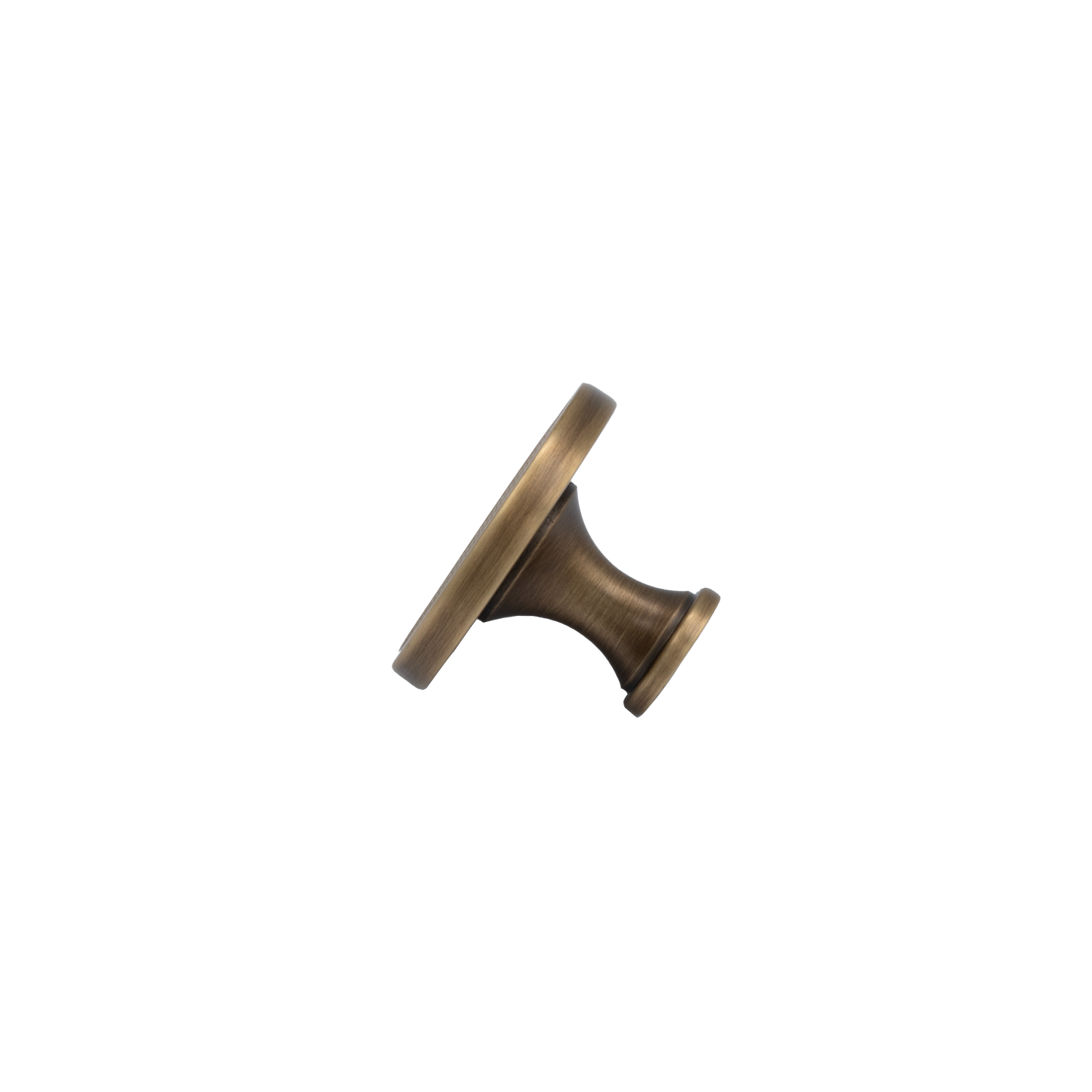 Langford 38mm Solid Brass Knob with Decorative Inlay - Antique Brass Finish