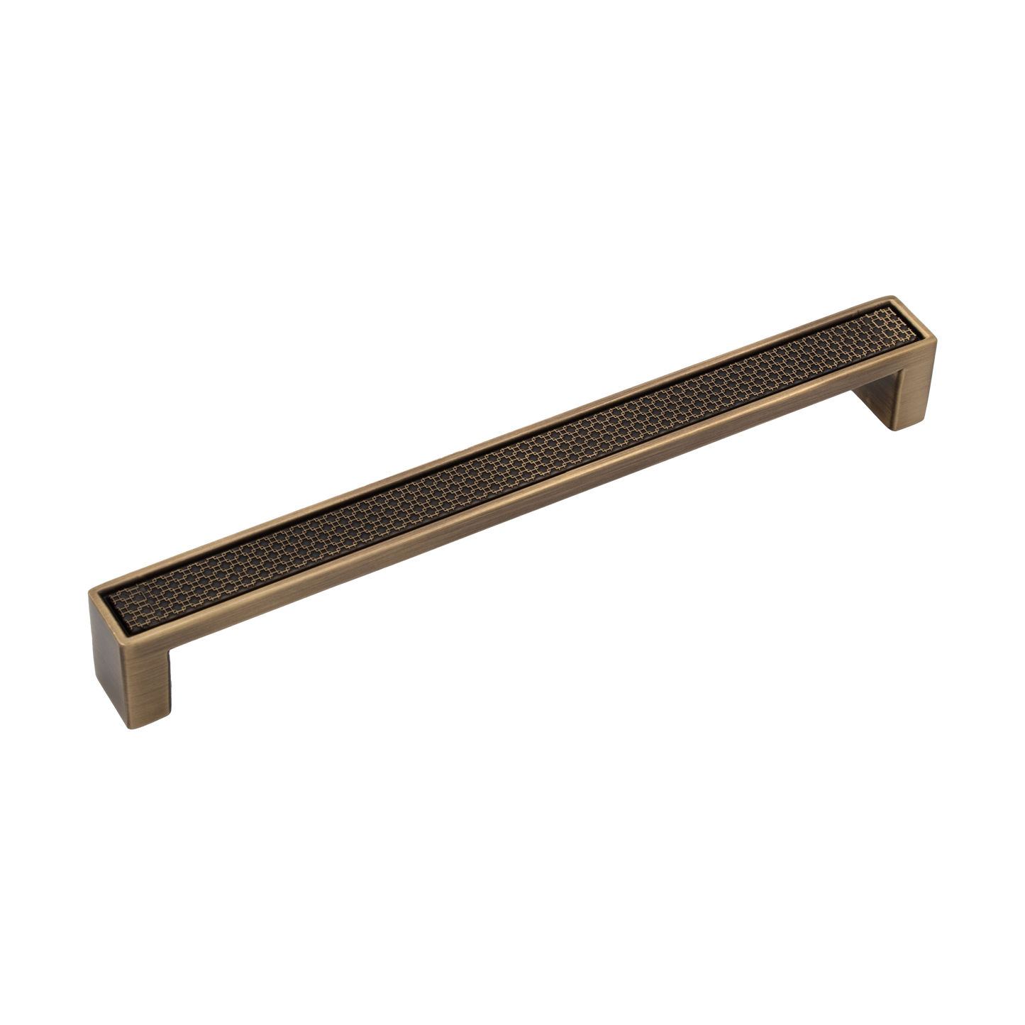 Langford 192mm Solid Brass Pull Handle with Decorative Inlay Antique Brass Finish