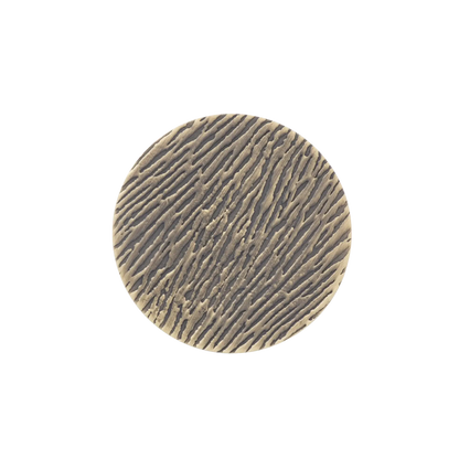 Astra 50mm Round Solid Brass Textured Knob - Antique Brass Finish