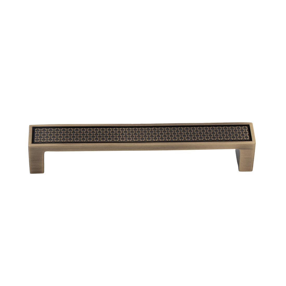 Langford 128mm Solid Brass Pull Handle with Decorative Inlay - Antique
