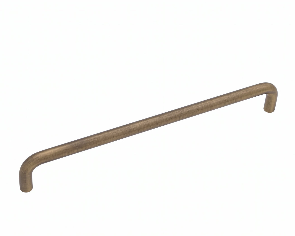 Milan 224mm Aged Solid Brass D Handle