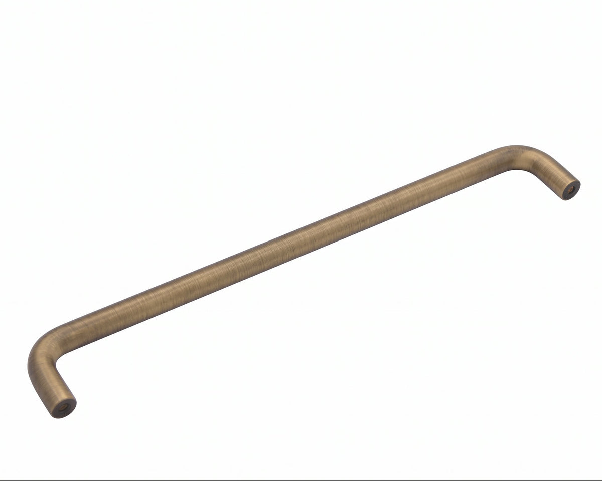 Milan 224mm Aged Solid Brass D Handle