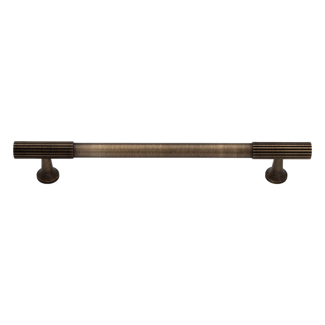 Thorndon 160mm Solid Brass Grooved Pull Handle - Antique Brass Finish