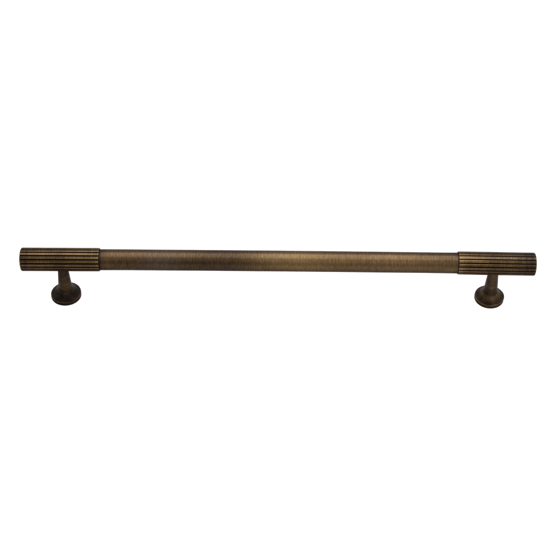 Thorndon 224mm Solid Brass Grooved Pull Handle - Antique Brass Finish
