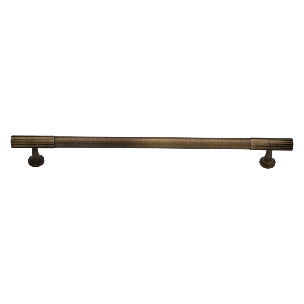 Thorndon 224mm Solid Brass Grooved Pull Handle - Antique Brass Finish