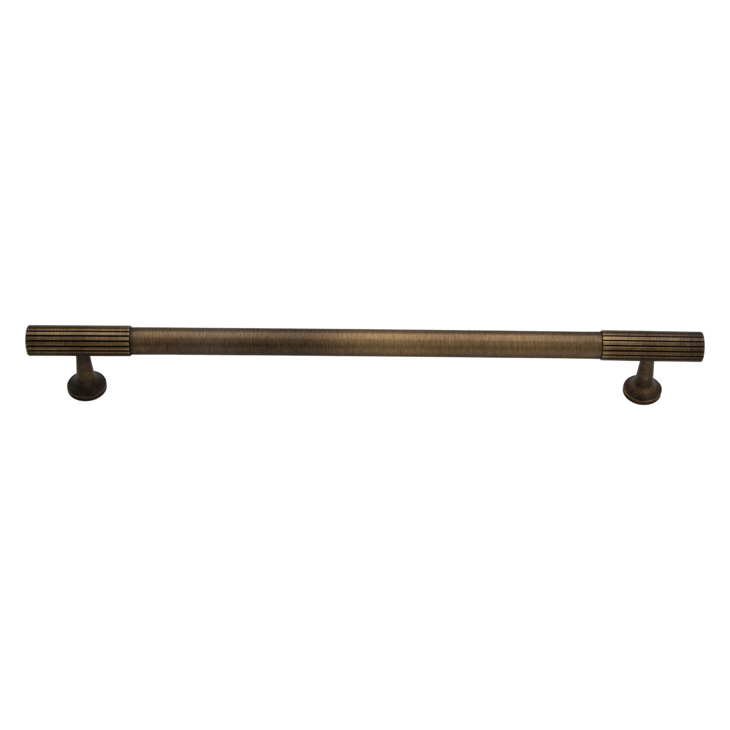 Thorndon 224mm Solid Brass Grooved Pull Handle - Antique Brass Finish