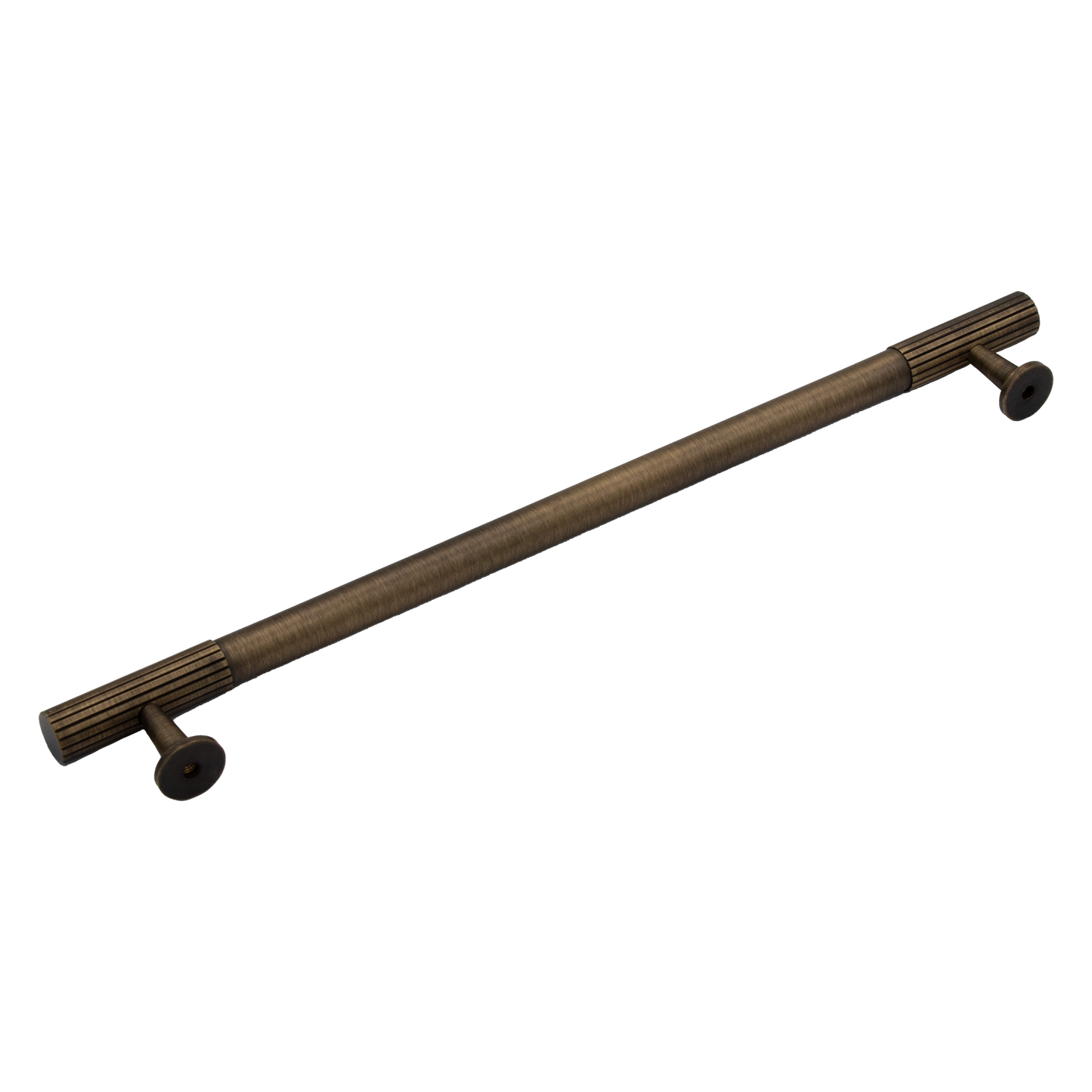 Thorndon 224mm Solid Brass Grooved Pull Handle - Antique Brass Finish