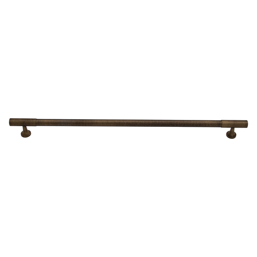 Thorndon 320mm Solid Brass Grooved Pull Handle - Antique Brass Finish